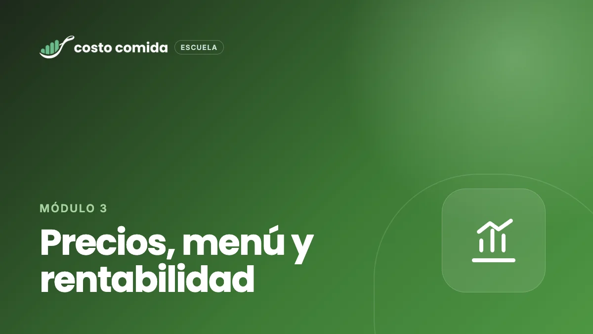 Precios, menú y rentabilidad